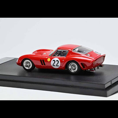 *PRE-ORDER* Ferrari 250 GTO Rosso Corsa #22 Livery (Equipe Nationale Belge 1962 Le Mans 24 Hrs), 1:64 Scale (Red)
