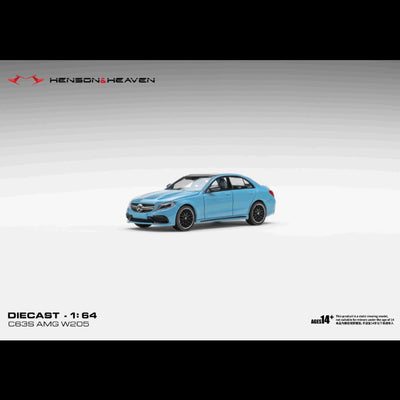 *PRE-ORDER* Mercedes Benz C63 Coupe AMG W205, 1:64 Scale (China Blue) - HENSEN & HEAVEN