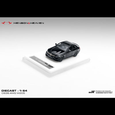 *PRE-ORDER* Mercedes Benz C63 Coupe AMG W205, 1:64 Scale (Gloss Black) - HENSEN & HEAVEN