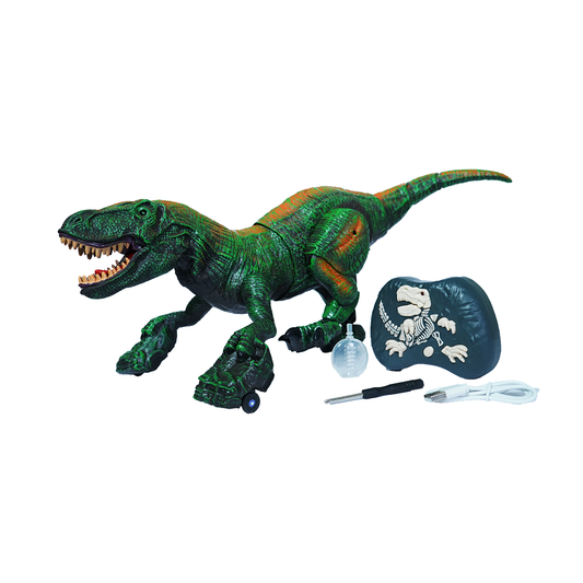 TC03 RC T-Rex Dinosaur Toy – Spray & Crawl-Green