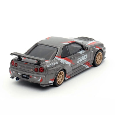 Nissan Skyline GT-R (R34) Z-Tune Indonesia Diecast Expo Exclusive Edition, 1:64 Scale (Grey) - INNO64