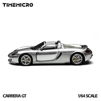 Time Micro Porsche Carrera GT Silver with Water Decals, 1:64 Scale