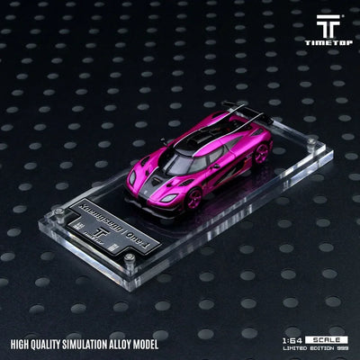 Time Micro Koenigsegg One:1 Pearl Magenta Gift Box Edition, 1:64 Scale