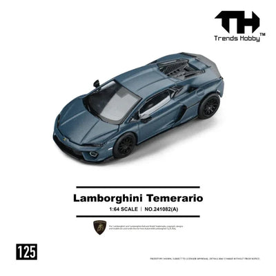 Lamborghini Temerario, 1:64 Scale (Matte Blue)