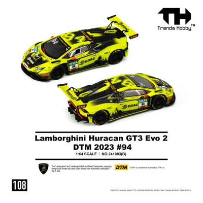 *PRE-ORDER* Lamborghini Huracan GT3 Evo2 DTM2023 #94, 1:64 Scale
