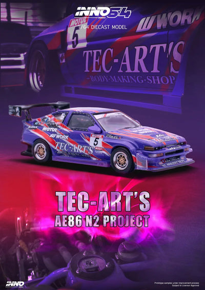 Toyota Sprinter Trueno AE86 N2 Project By Tec-Art'S, 1:64 Scale