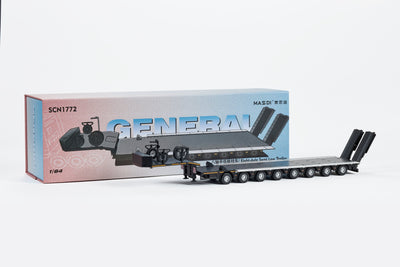 EIGHT-AXIS SEMI-LOW DECK TRAILER-BLACK