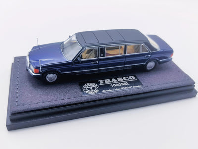 Mercedes S-Class W126 44"Limousine (Trasco Breman 1000SEL) Limited to 999units, 1:64 Scale (Blue) by The Art of Model – view 2