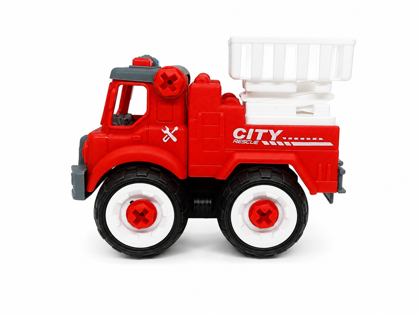 FC26 DIY Puzzle Fire Truck Toy Set – Pack of 4