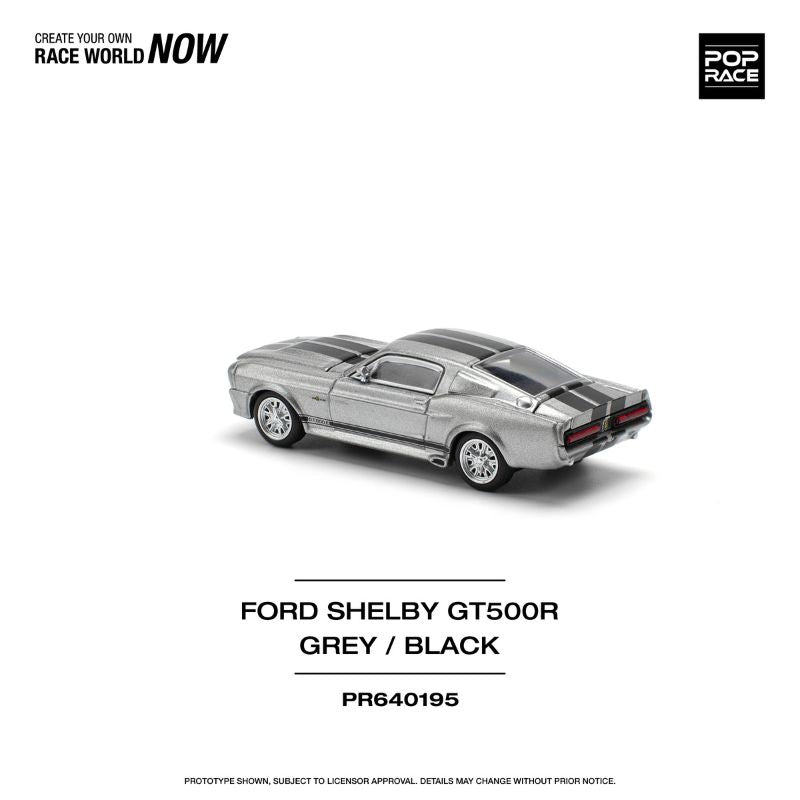 Pop Race PR64-312: Shelby Mustang GT500 1:64 Scale Diecast Model (Silver)