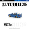 PRE-ORDER Works Model Subaru Impreza 22B STI, 1:64 Scale (Blue)