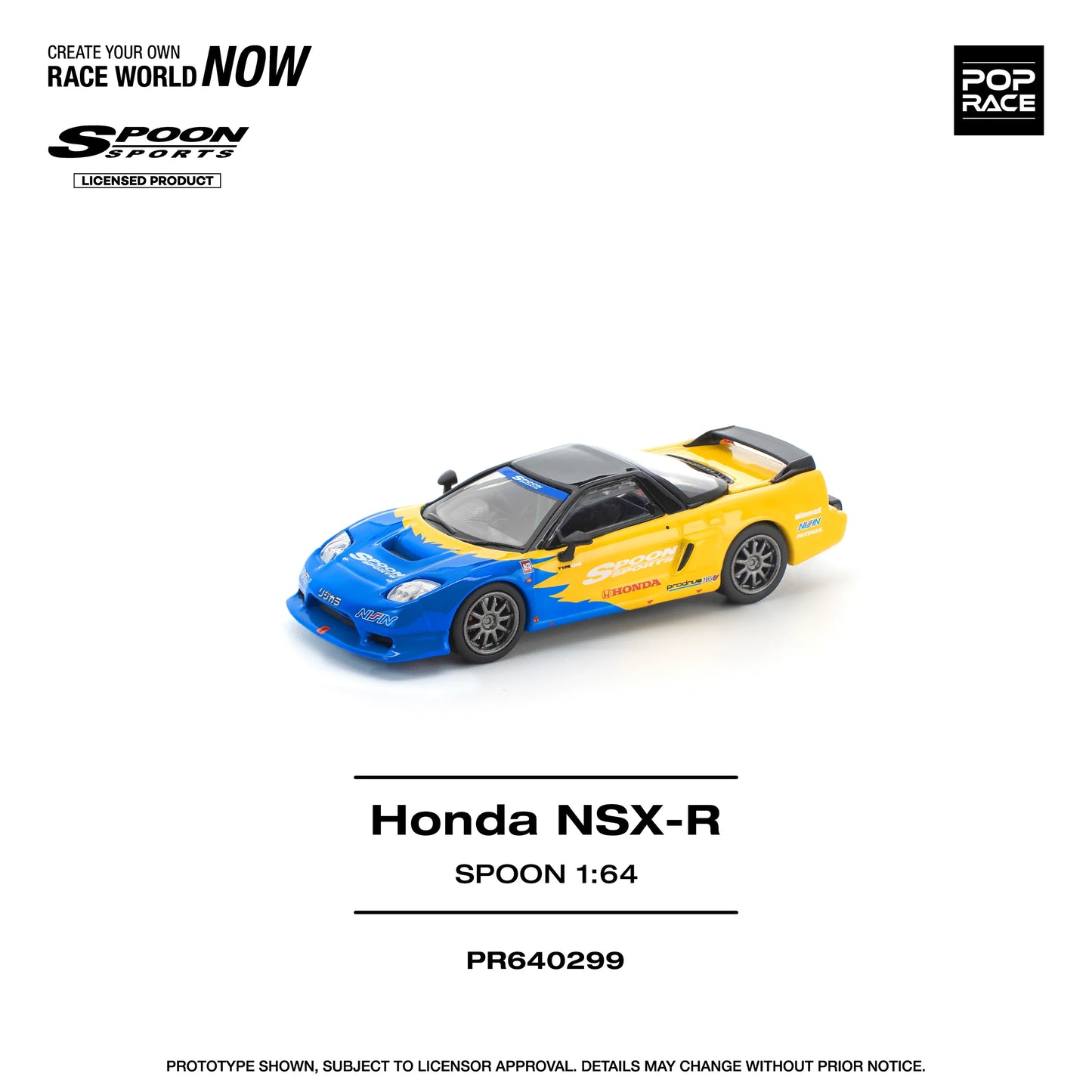 POPRACE Honda NSX-R Spoon 1:64 Scale Diecast Model (Pre-Order)