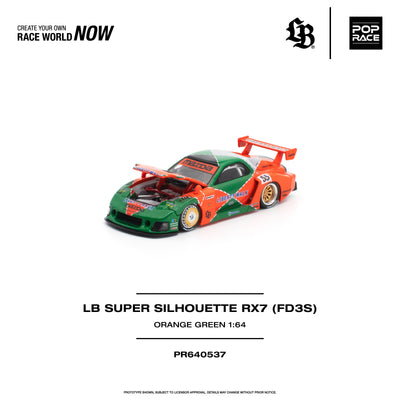 *PRE-ORDER* LB SUPER SILHOUETTE RX7 (FD3S), 1:64 Scale - Pop Race
