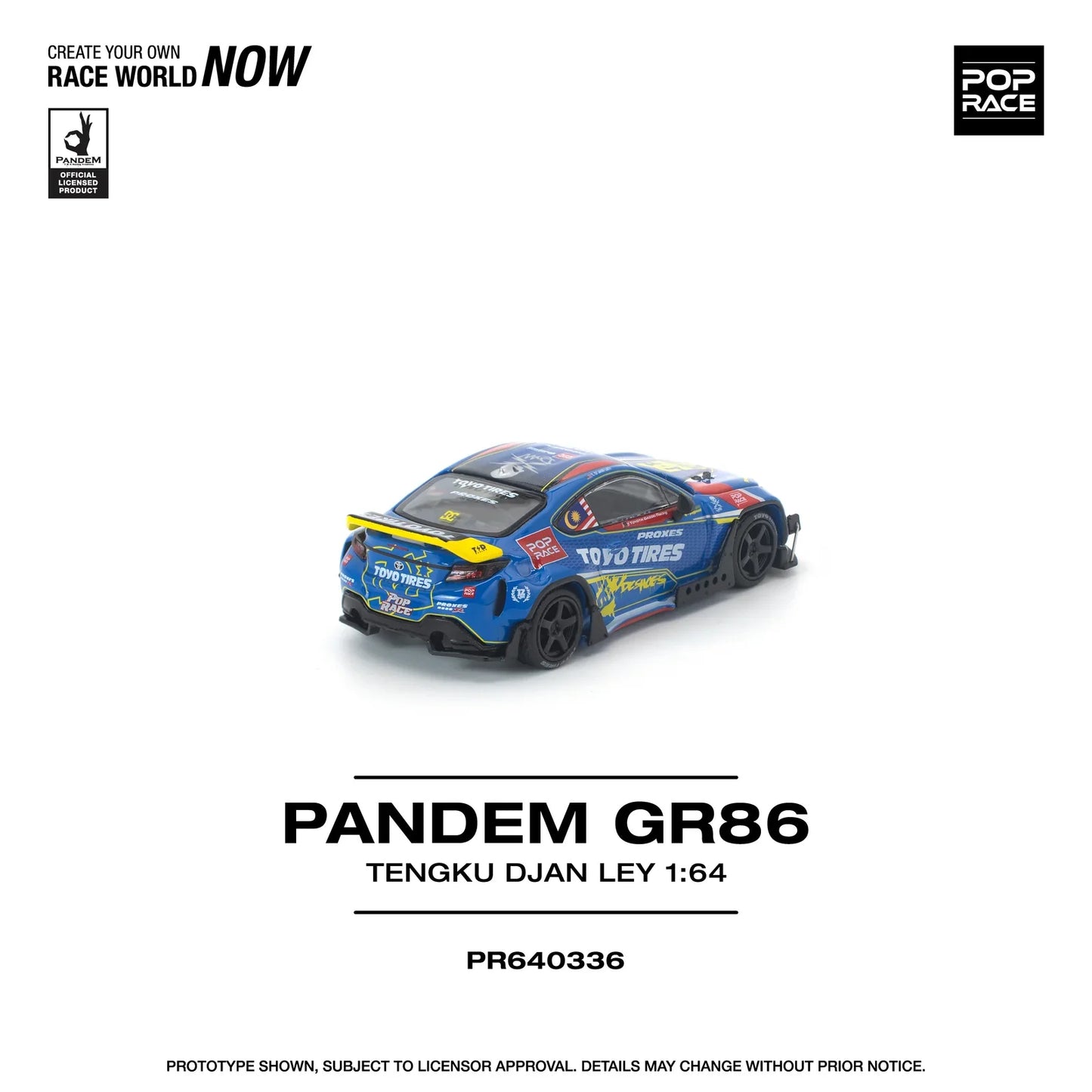 POPRACE Pandem GR86 Tengku Djan Ley 1:64 Scale Diecast Model (Pre-Order)