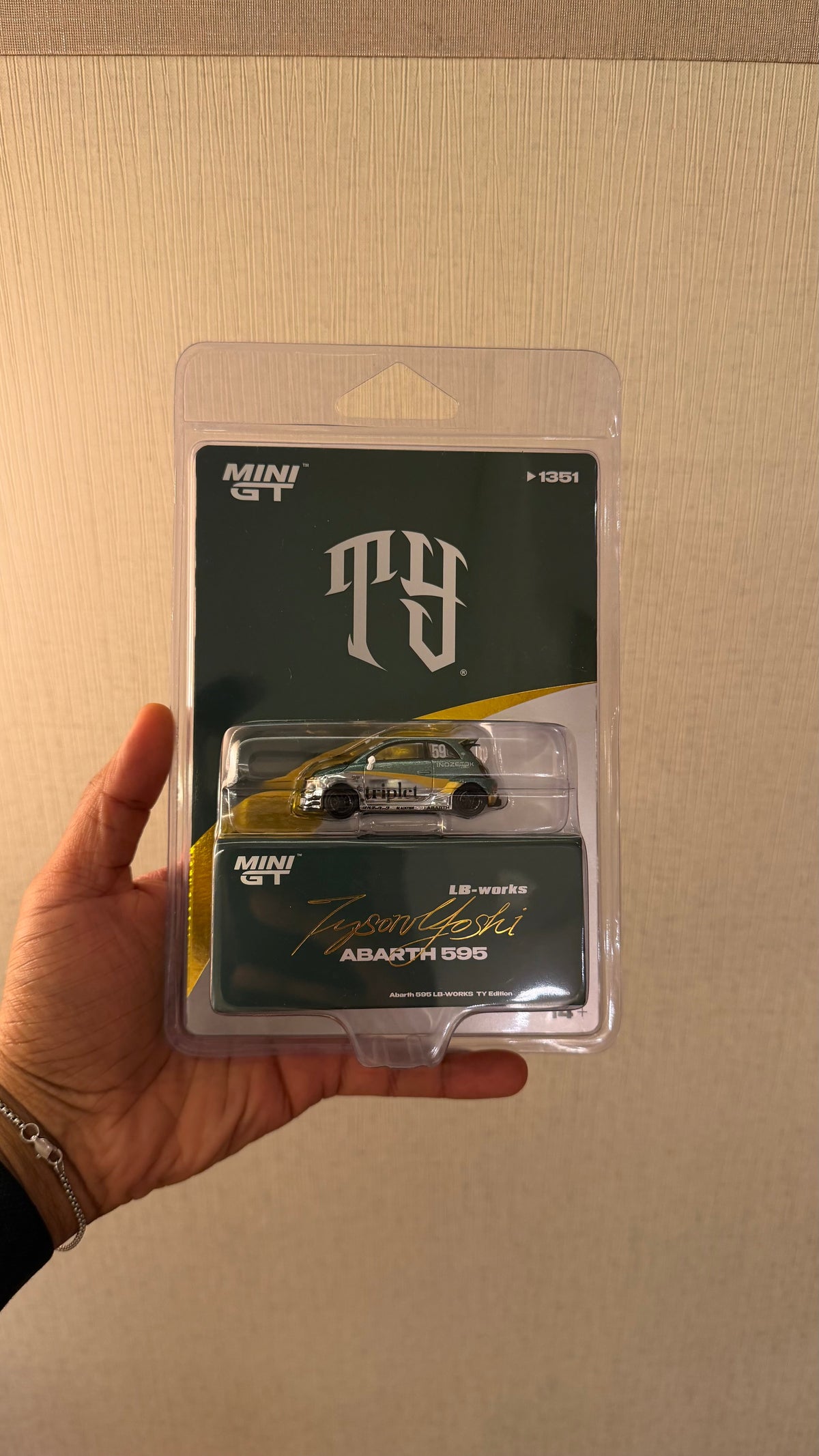 MINI GT Abarth 595 LB-Works TY Edition Livery, 1:64 Scale by Mini GT