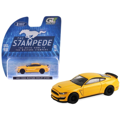 The Mustang Stampede Series 2 - 2017 Ford Mustang Shelby GT350 - Triple Yellow Tri-Coat, 1:64 Scale by GreenLight - 1:64 scale, view 2