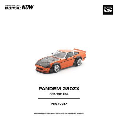 POPRACE Pandem Nissan 280ZX Orange 1:64 Scale Diecast Model (Pre-Order)