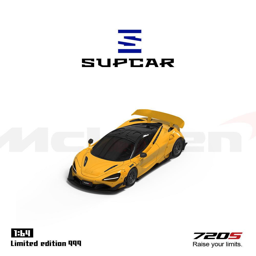 PRE-ORDER Time Micro SC McLaren 720S Yellow Regular Edition 1:64 Scale Diecast Model