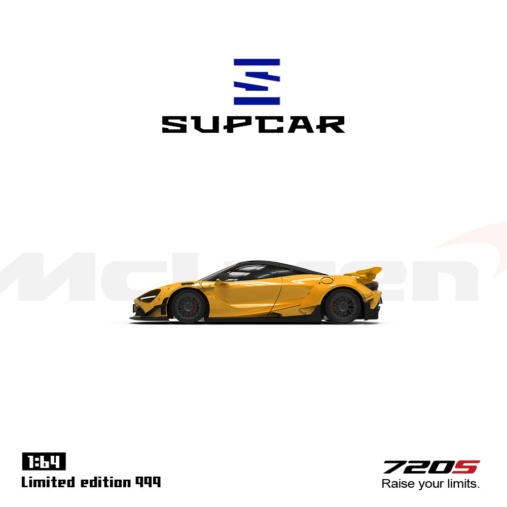 PRE-ORDER Time Micro SC McLaren 720S Yellow Regular Edition 1:64 Scale Diecast Model