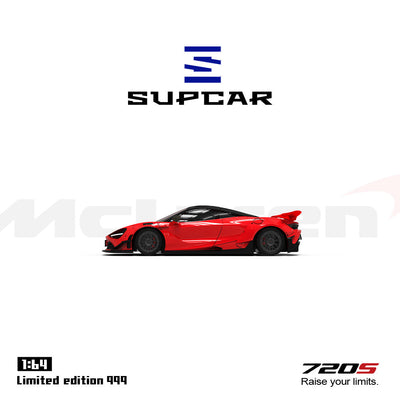 PRE-ORDER Time Micro SC McLaren 720S Red Plain Edition 1:64 Scale Diecast Model