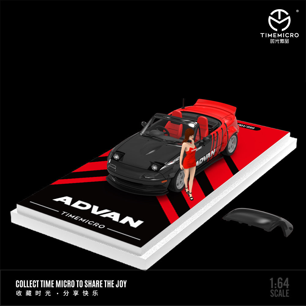 PRE-ORDER Time Micro TM Mazda MX-5 ADVAN Figure Edition 1:64 Scale Diecast Model