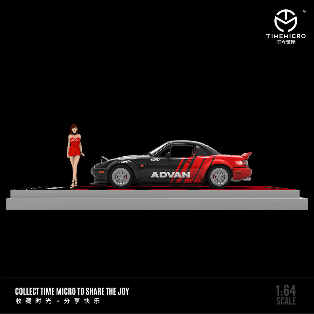 PRE-ORDER Time Micro TM Mazda MX-5 ADVAN Figure Edition 1:64 Scale Diecast Model