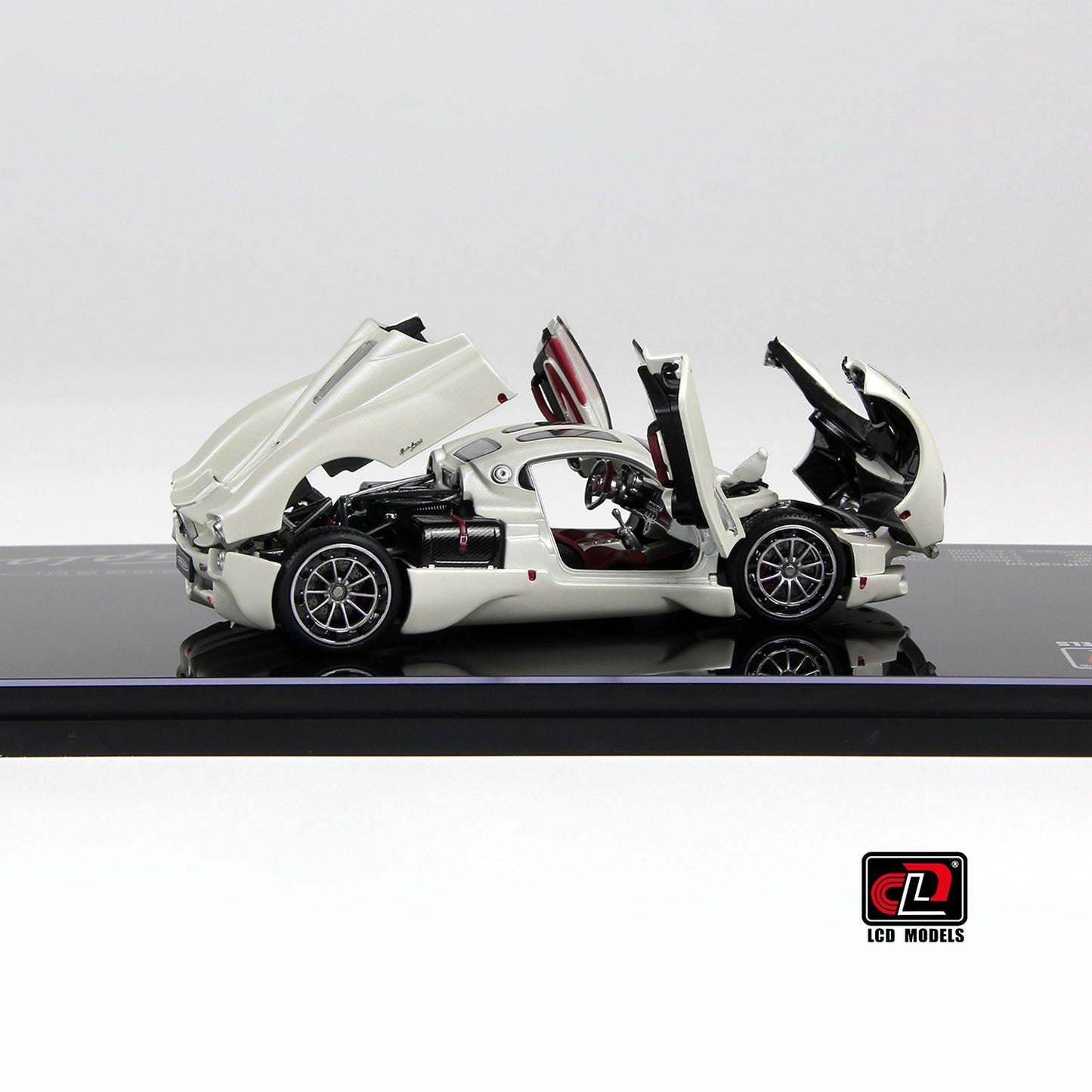 Pagani Utopia White LCD Models | 1:43 Scale Diecast | Hypercar Collectible