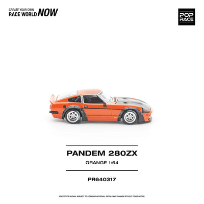 POPRACE Pandem Nissan 280ZX Orange 1:64 Scale Diecast Model (Pre-Order)