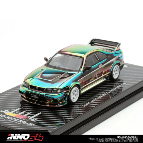 INNO64 Nissan Skyline GT-R R33 Nismo 400R Tokyo Auto Salon Kuala Lumpur Exclusive Edition 2024 1:64 Scale Diecast Model (Chameleon)