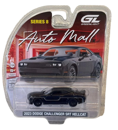 Auto Mall Series 8 - 2023 Challenger SRT Hellcat Widebody, 1:64 Scale (Black) by GreenLight - 1:64 scale, view 1