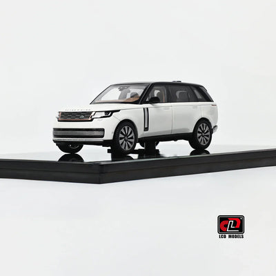 LCD Land Rover Range Rover SV Serenity White with Black Roof 1:43 Scale Diecast Model