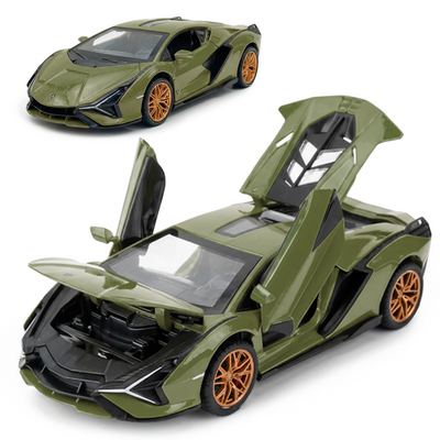 Lamborghini - Light, Sound with Openable Doors, 1:24 Scale (Green)