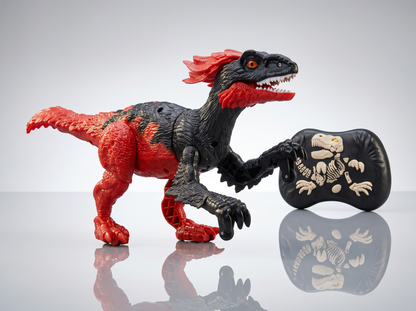 TC02 RC Fire Steel Dinosaur Toy – Red/Black