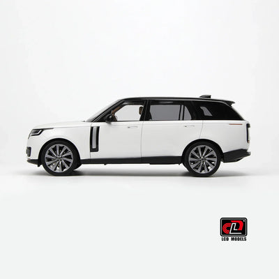LCD Land Rover Range Rover SV Serenity 2022 White with Black Roof 1:18 Scale Diecast Model