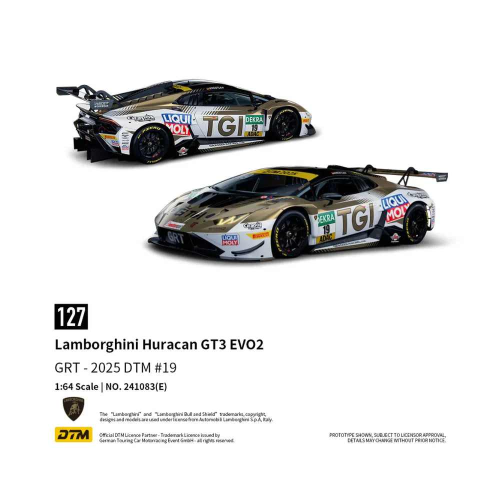 PRE-ORDER Trends Hobby Lamborghini Huracan GT3 EVO2 DTM 2025 #19 1:64 Scale Diecast Model