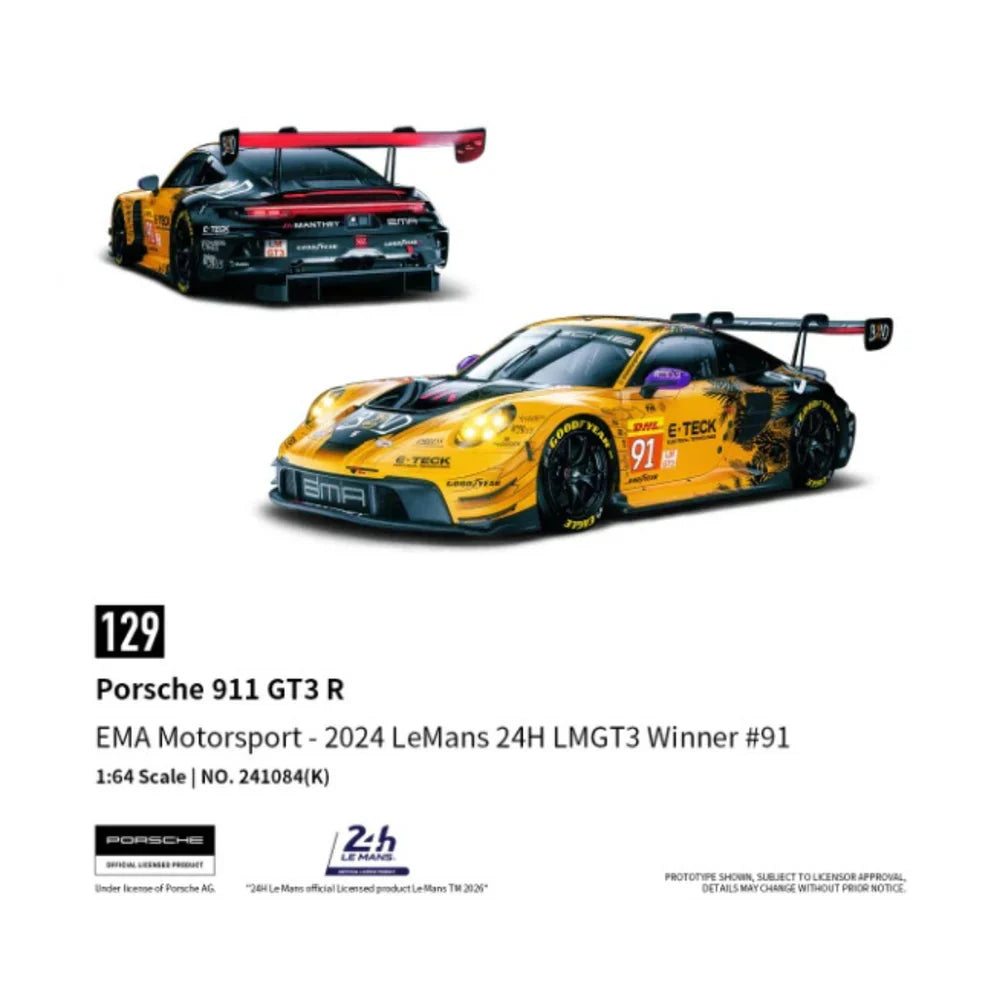 PRE-ORDER Trends Hobby Porsche 911 GT3 R LeMans 24H 2024 #91 1:64 Scale Diecast Model