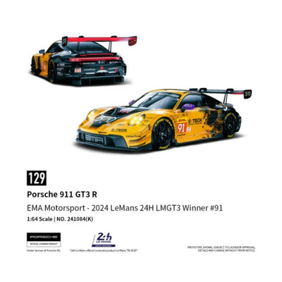 PRE-ORDER Trends Hobby Porsche 911 GT3 R LeMans 24H 2024 #91 1:64 Scale Diecast Model