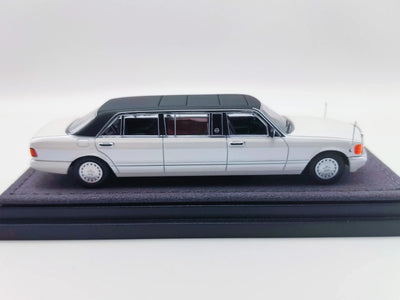 HEC 2026 The Art of Model Mercedes S-Class W126 Trasco 1000SEL Limousine White 1:64 Scale Diecast Model