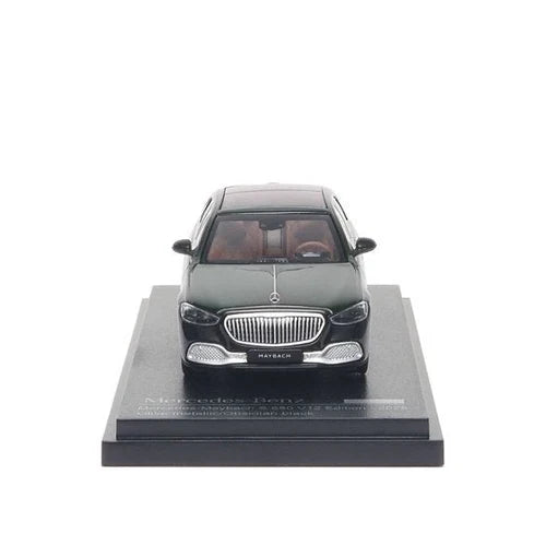 ALMOST REAL Mercedes-Benz Maybach S 680 V12 Edition 2025 Olive Metallic & Obsidian Black 1:64 Scale Diecast Model