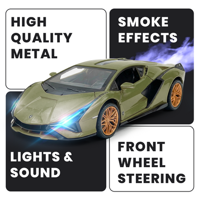 Lamborghini - Light, Sound with Openable Doors, 1:24 Scale (Green)