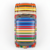 TINY Art Car Coloured Stripes 1:50 Scale Multicolor (HYP00004) – Official Licensed Diecast with Acrylic Case
