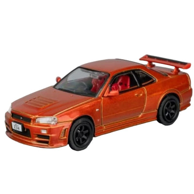 Shadow Nismo GT-R Z-Tune R34 RHD Orange 1:64 Scale Diecast Model