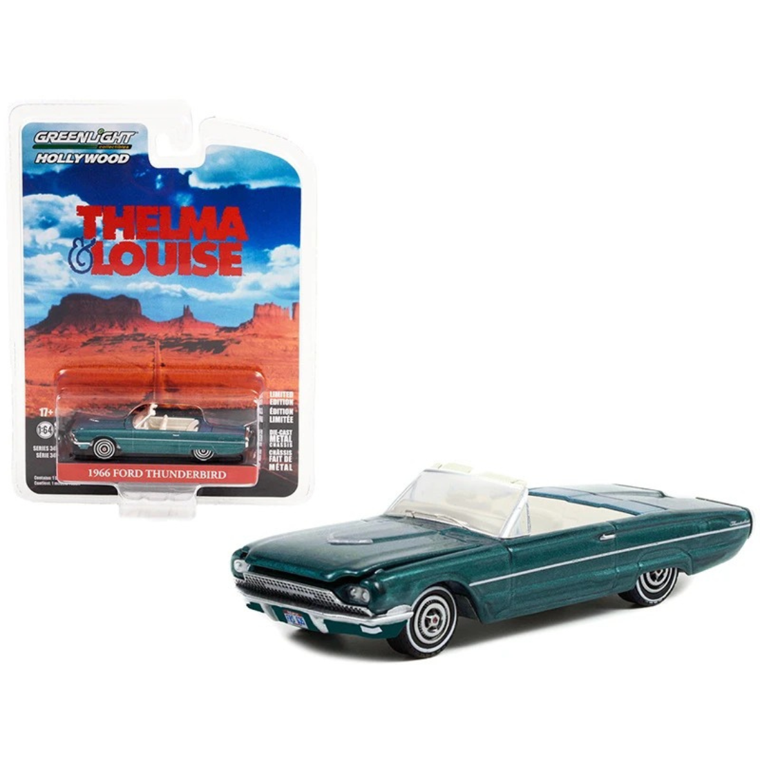Thelma & Louise (1991) - 1966 Ford Thunderbird Convertible Solid Pack, 1:64 Scale by GreenLight - 1:64 scale, view 2