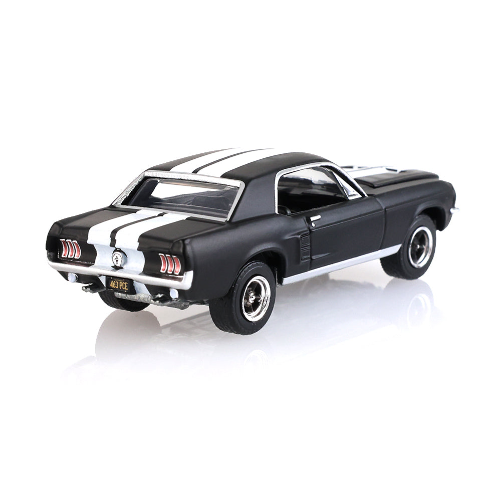Hollywood Series 35 - Creed II (2018) - Adonis Creed's 1967 Ford Mustang Coupe  - Black with White Stripes Solid Pack, 1:64 Scale by GreenLight - 1:64 scale, view 6