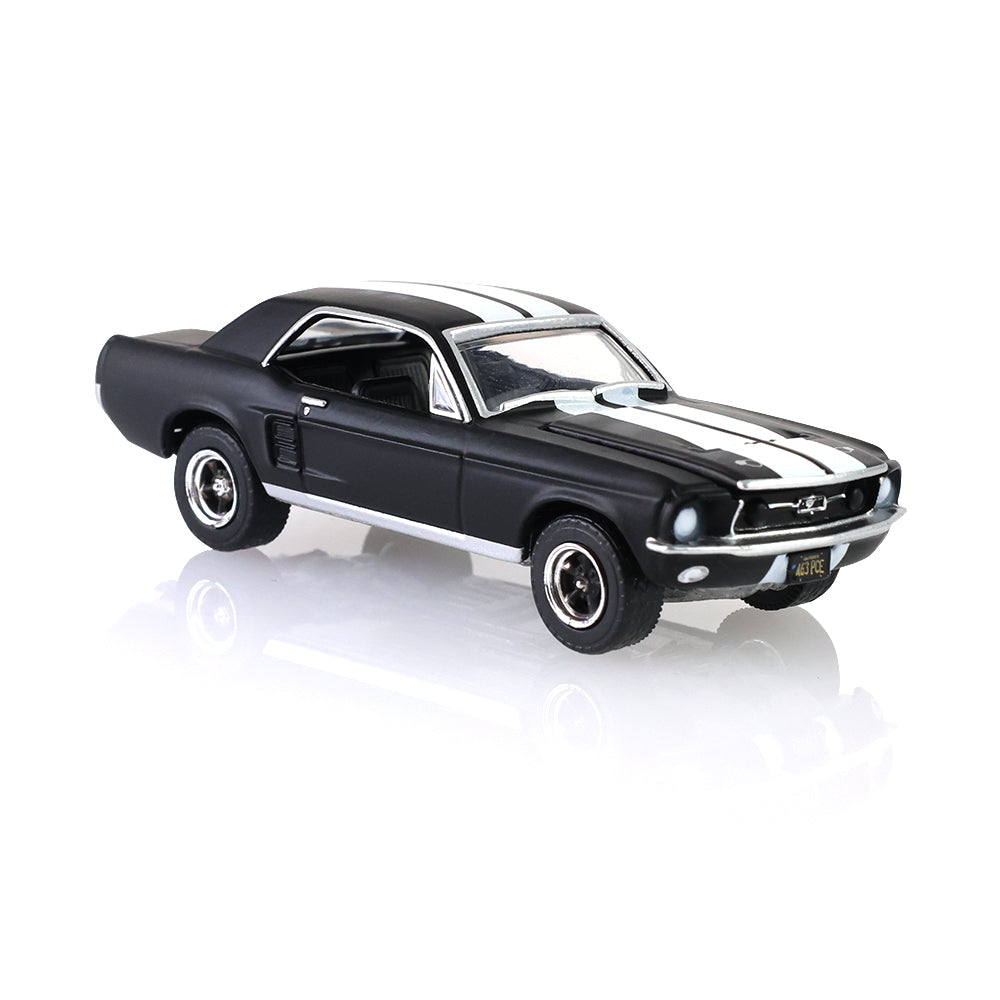 Hollywood Series 35 - Creed II (2018) - Adonis Creed's 1967 Ford Mustang Coupe  - Black with White Stripes Solid Pack, 1:64 Scale by GreenLight - 1:64 scale, view 4