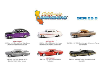 California Lowriders Series 6  (6 Pack Assortment), 1:64 Scale by GreenLight - 1:64 scale, view 2