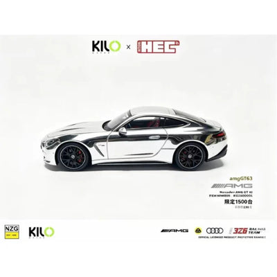 HEC 2026 Kilo Works Mercedes-AMG GT63 SE Performance Silver Chrome 1:64 Scale Diecast Model