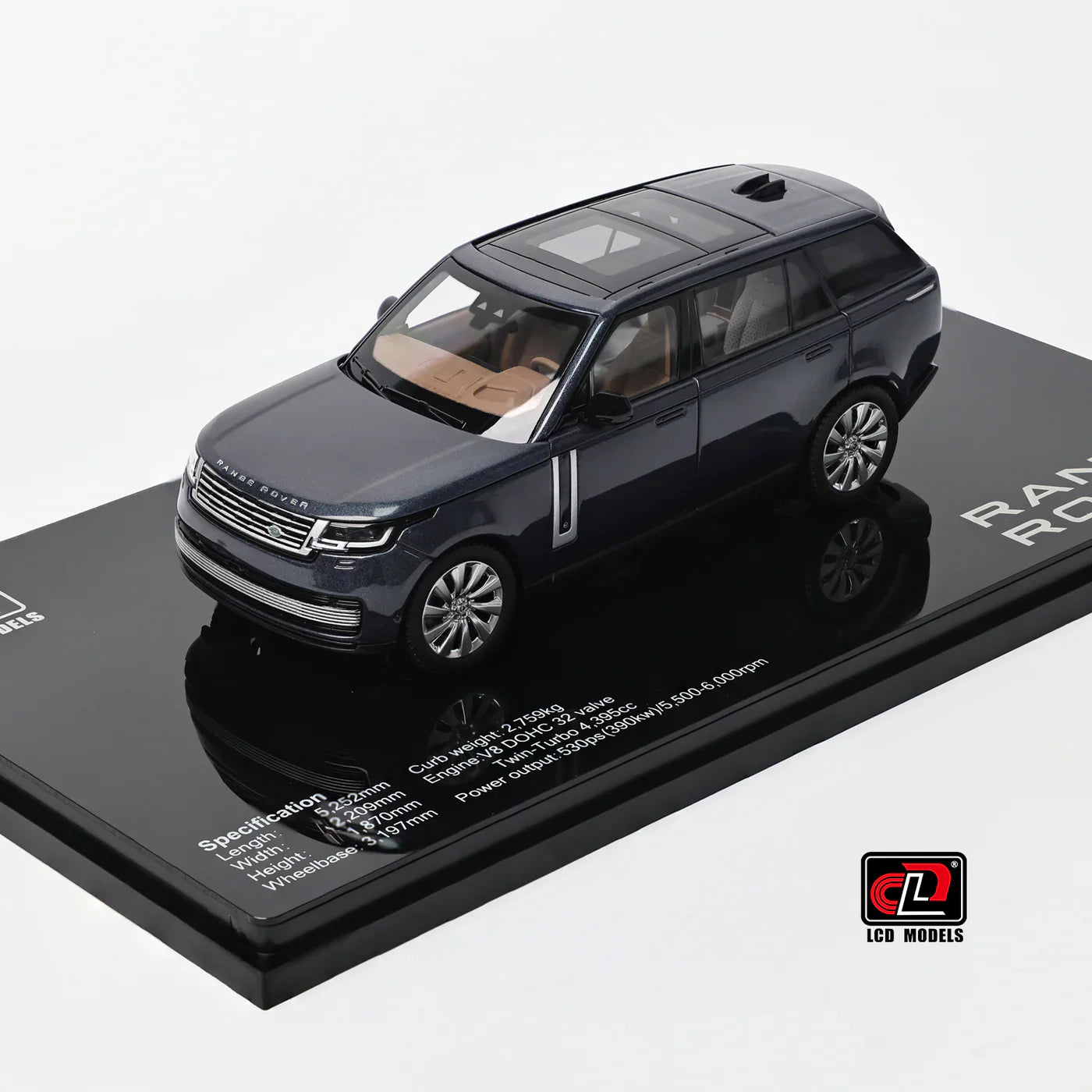 LCD Land Rover Range Rover SV Serenity Blue 1:43 Scale Diecast Model