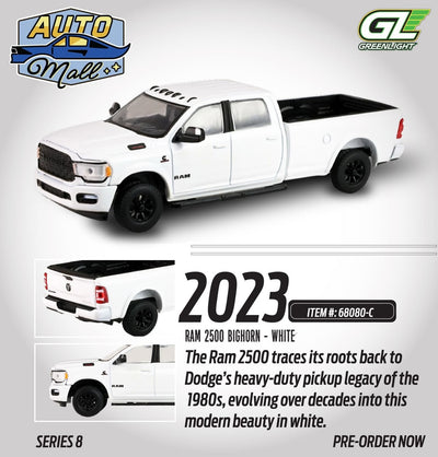 Ram 2500 Bighorn White, The Auto Mall Series 8 2023 , 1:64 Scale by GreenLight - 1:64 scale, view 2