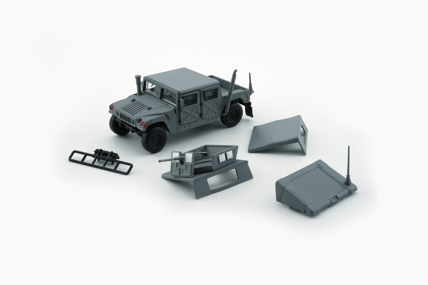 BMC 1:64 Humvee 4-CT – Matte Dark Gray with Stand Plate
